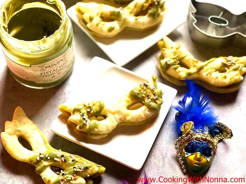 Pistachio Puff Pastry Masks