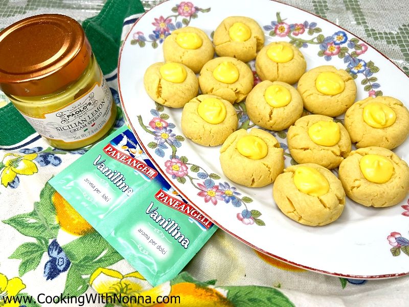 Lemon Cream Thumbprint Cookies