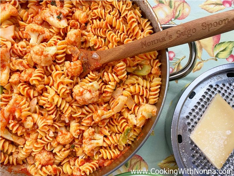 Fusilli with Cauliflower and Tomato Sauce