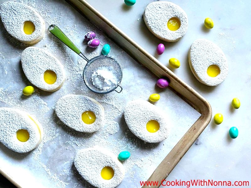 Lemon Curd Easter Egg Cookies