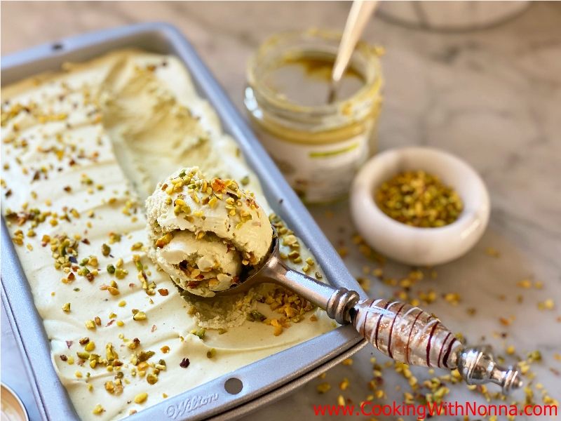 No-Churn Pistachio Gelato