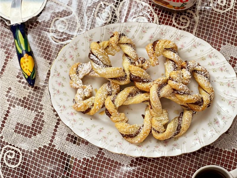 Nutella Puff Pastry Twists