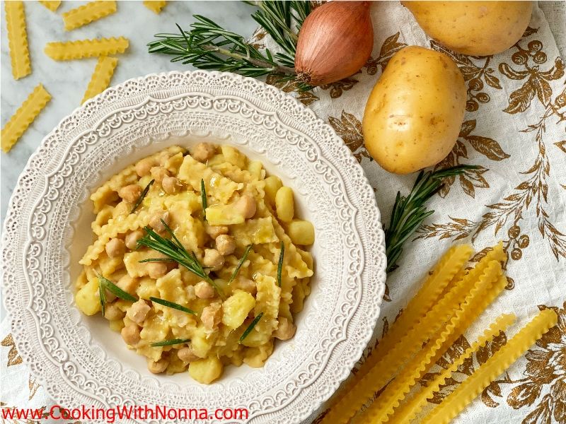 Pasta Ceci e Patate ~ Pasta with Chickpeas & Potatoes