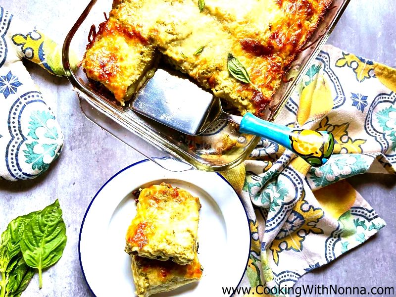 Pesto and Ricotta Lasagne Roll Ups