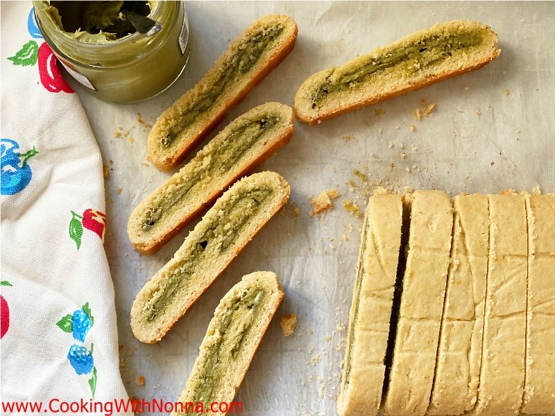 Pistachio Cream Filled Biscotti