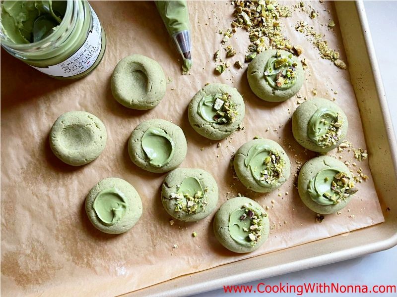 Italian Pistachio Thumbprint Cookies - Pistacchiotti