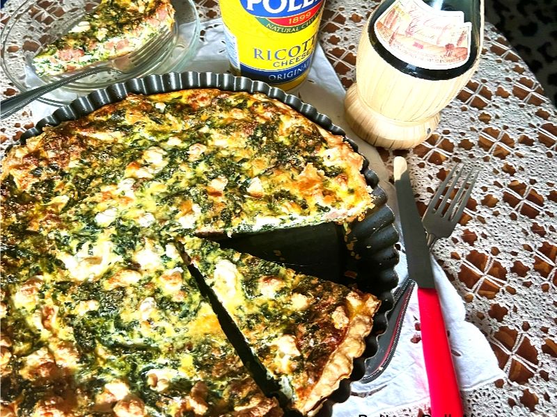 Sausage Spinach & Ricotta Pie