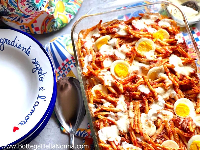 Sicilian Fusilli al Forno with Sausage