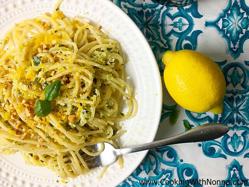 Spaghetti al Limone with Toasted Almonds