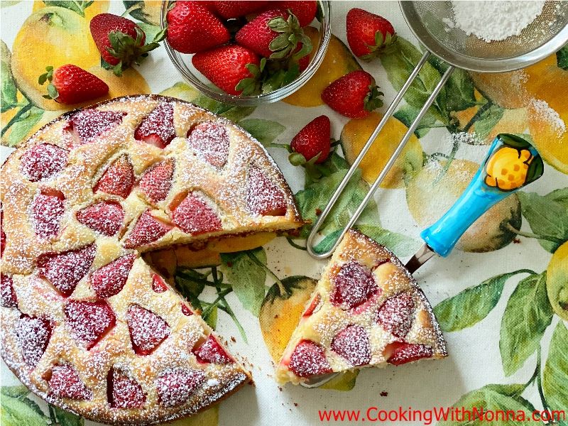 Strawberry Olive Oil Cake