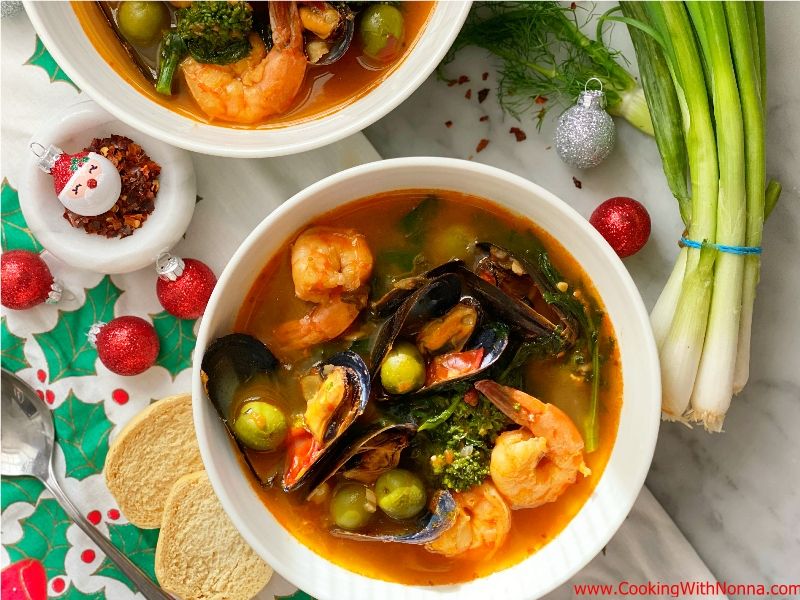 Zuppa di Pesce With Broccoli Rabe