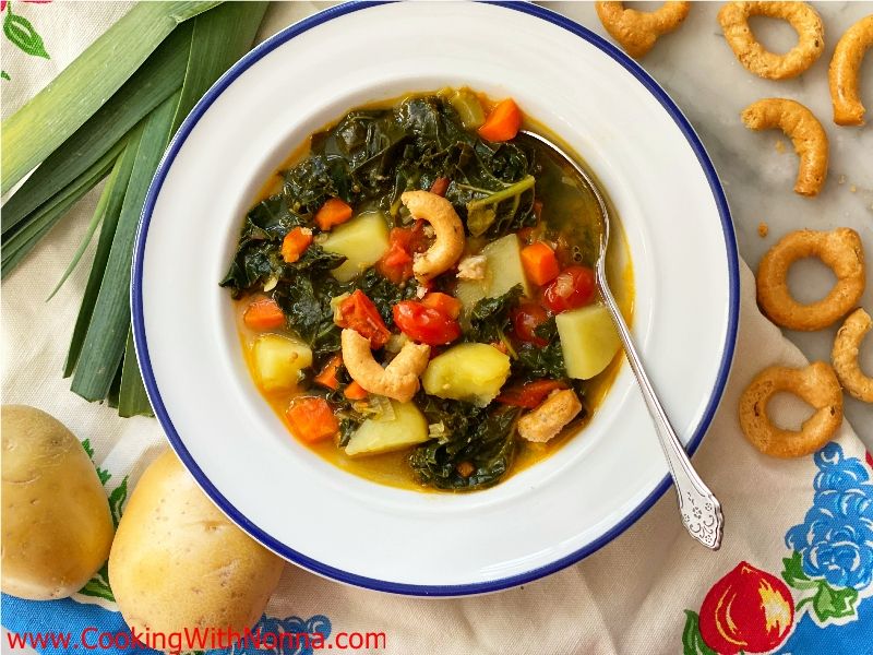 Italian Potato Leek Soup with Kale