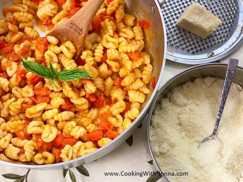 Ricotta Gnocchi with Cherry Tomato Sauce 