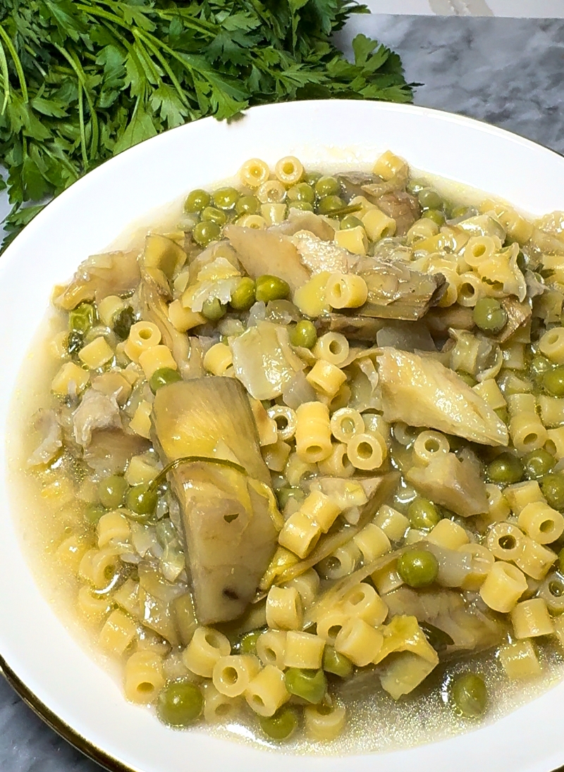 Ditalini with Artichokes and Peas Ditalini with Artichokes and Peas