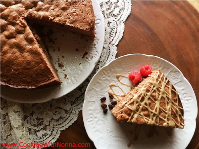 Chocolate Pan di Spagna with Espresso Glaze