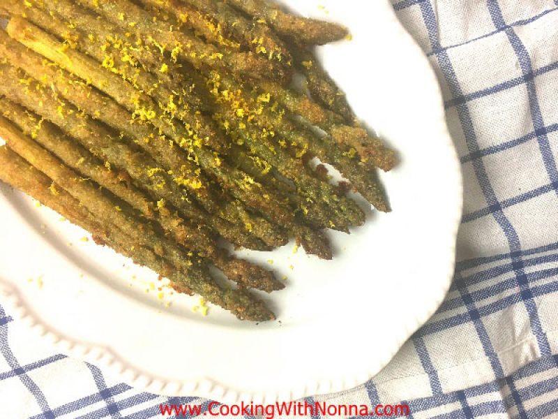 Lemon Pecorino Crusted Asparagus 