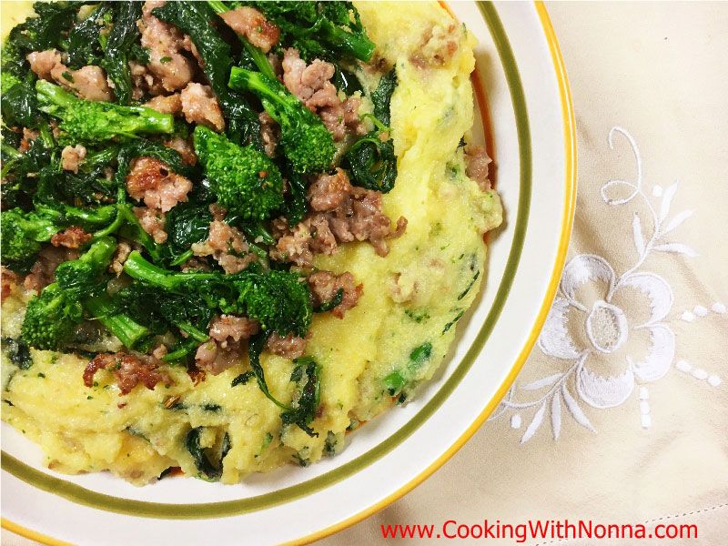 Polenta with Sausage and Broccoli Rabe