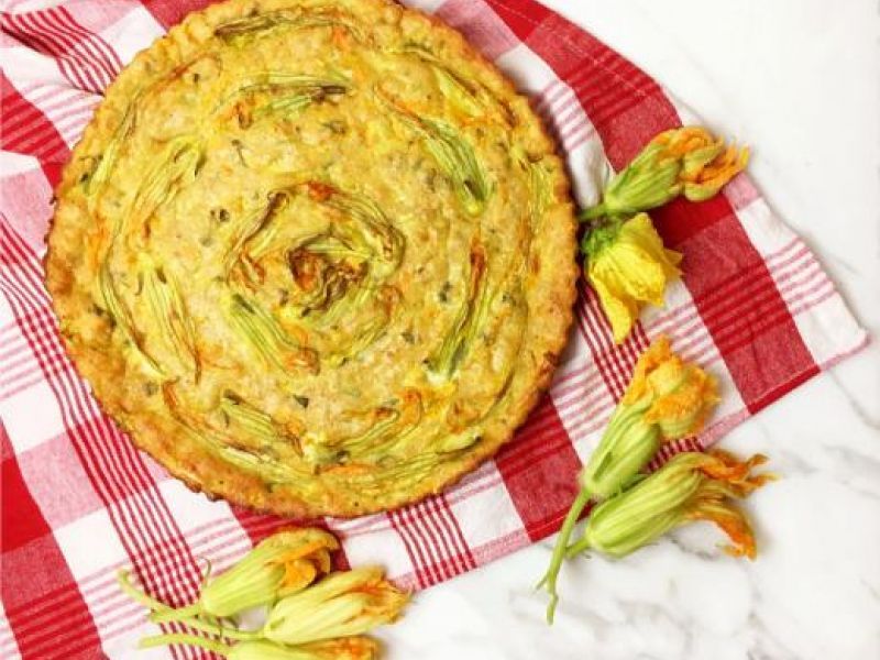 Nonna's Baked Zucchini Flower Frittata