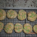 The start of Easter 2018 baking! L-R: Knots with almond glaze, knots with Tarocco orange glaze; Pane di Pasqua; and Pizza Rustica: