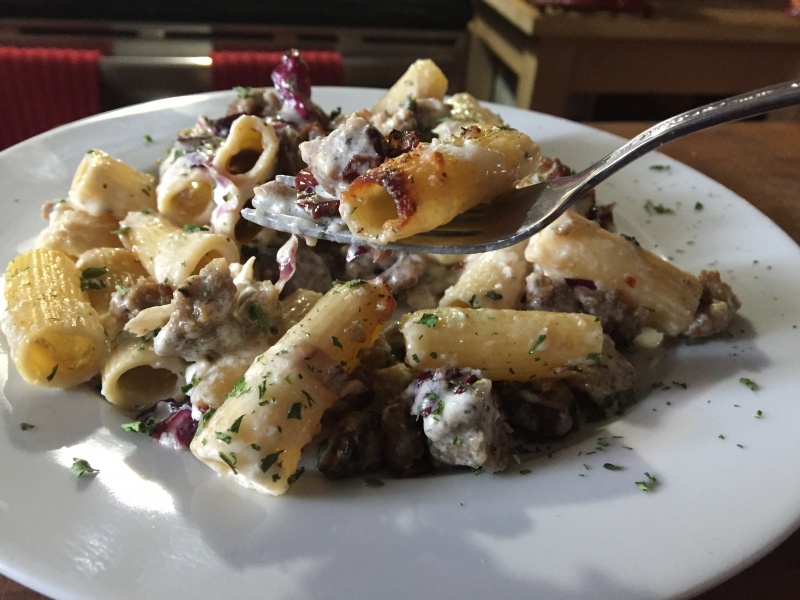 My recipe for Rigatoni al Forno with Sweet Italian Sausage, Shitake mushrooms, and Radicchio is coming soon. Taste the Love! LindaLouHamel