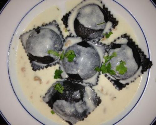 Squid Ink Seafood Ravioli