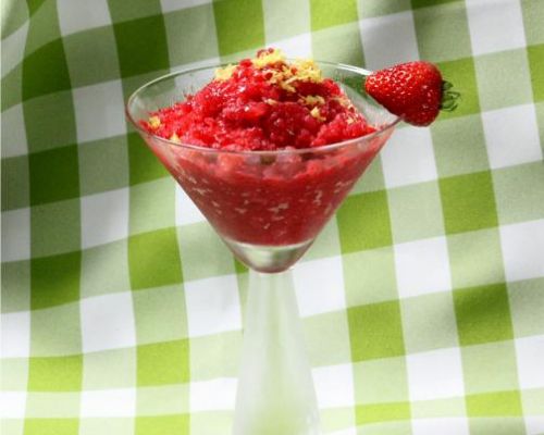 Strawberry Lemon Granita